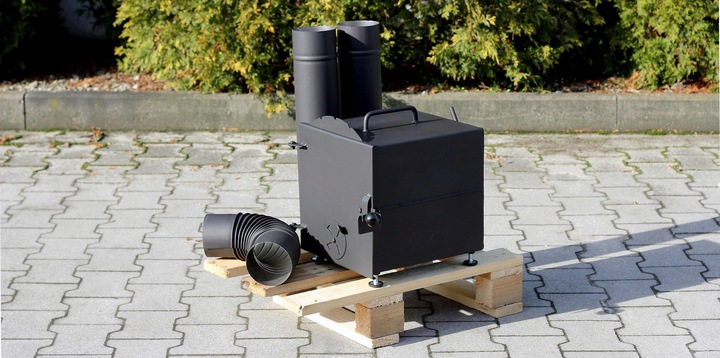 Palenisko do wędzarni suszarni gruba STAL 2mm + rury dymne + kolanko ZESTAW