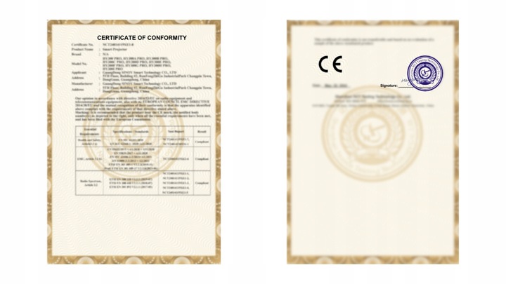 Projektor LED OWLOO biały Android 12 Przenośny Obrotowy 4K Smart TV Głośnik