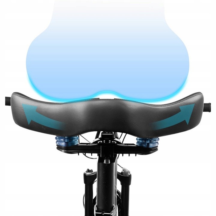 WYGODNE SIODEŁKO SIODŁO ROWEROWE NA ROWER DO ROWERU DUŻE MIĘKKIE MTB S11