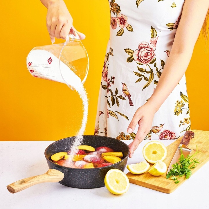 PATELNIA GŁĘBOKA POKRYWKA Granitowa Marmurowa KonigHOFFER Pescado 28 cm