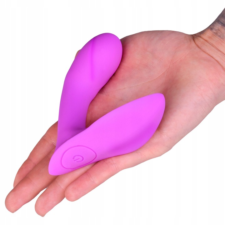 Wibrator z Penisem do Pochwy i Łechtaczki, Motylek do Majtek Na Pilota