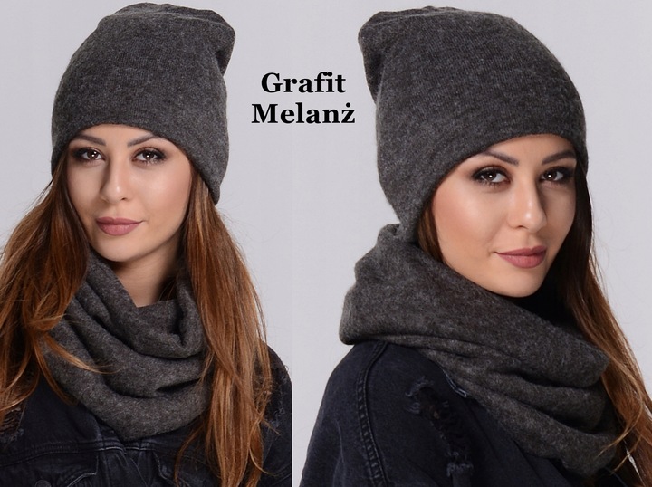 POLSKI - Komplet CZAPKA + KOMIN Tunel KOLORY K6