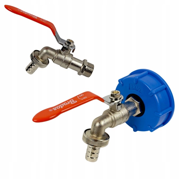 Zawór Czerpalny Kran Mauzer 1000l IBC Zestaw do Zbiornika Wąż 1/2" +