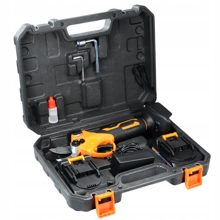 ZESTAW SEKATOR AKUMULATOROWY ELEKTRYCZNY 30mm 100W 2 x AKUMULATOR 2 Ah