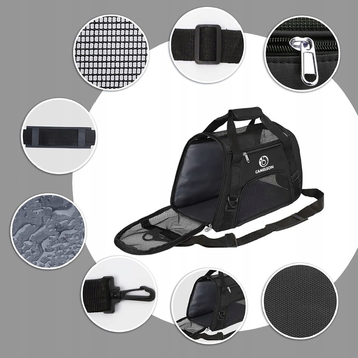 SOLIDNY Transporter dla Kota Psa Zwierząt Torba Podróżna MIĘKKA MATA GRATIS