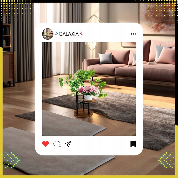 KWIETNIK STOJĄCY Stojak na Kwiaty Kwiatki Rośliny Metalowy Drewniany Loft