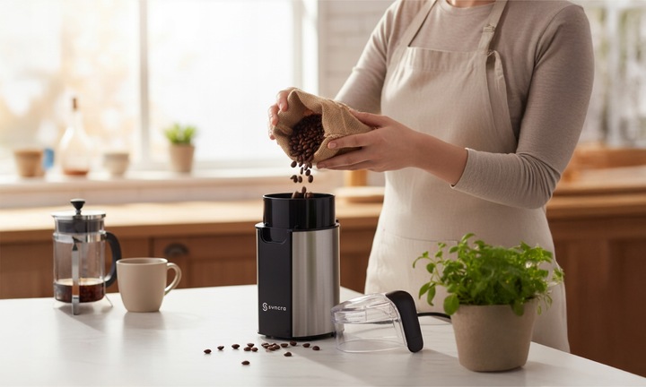 ELEKTRYCZNY MŁYNEK DO MIELENIA KAWY PRZYPRAW ORZECHÓW ZIÓŁ ZIAREN