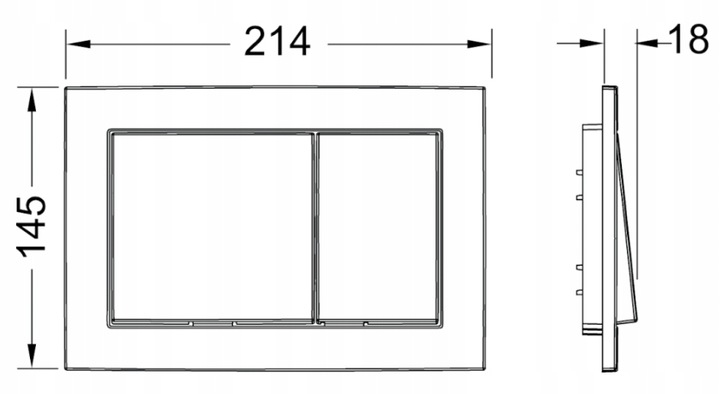 Przycisk spłukujący do WC Tece Base czarny mat 9.240.723