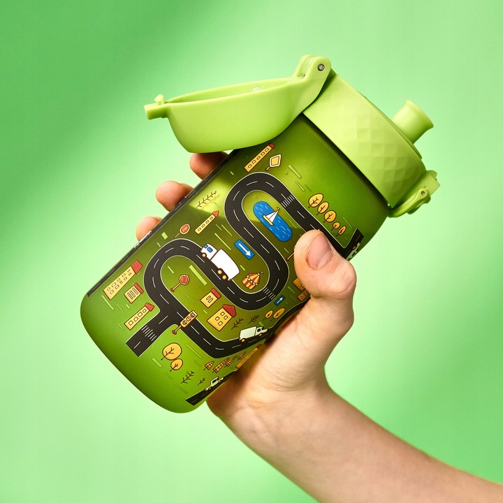 BUTELKA BIDON NA WODĘ ZIELONY AUTKA AUTA SAMOCHODY POJAZDY ION8 0,35 l