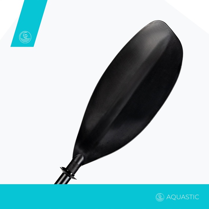 Wiosło kajakowe 2-częściowe AQUASTIC 220 cm czarne