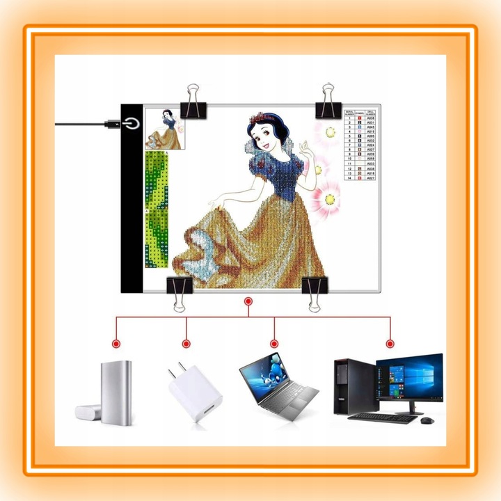 TABLET GRAFICZNY TABLICA DZIECI RYSOWANIA DESKA KREŚLARSKA LED + 5 GRATISÓW