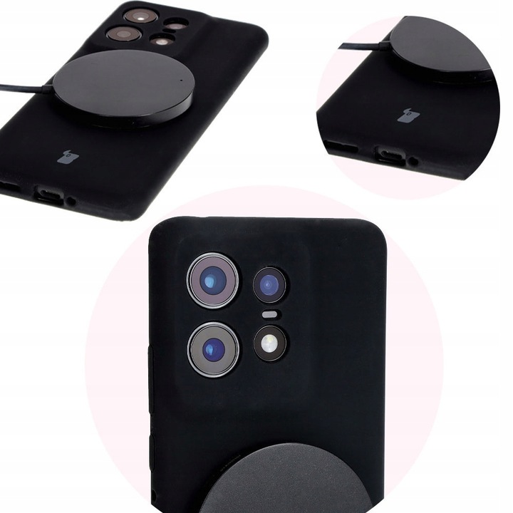 Etui silikonowe Bizon do Motorola Edge 50 Pro, miękkie plecki case obudowa