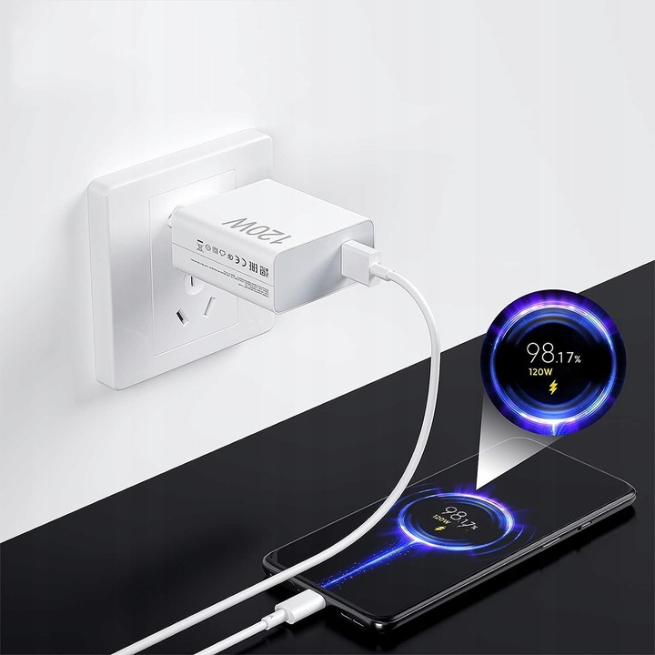 SZYBKA ŁADOWARKA 120 W I KABEL DO XIAOMI/REDMI