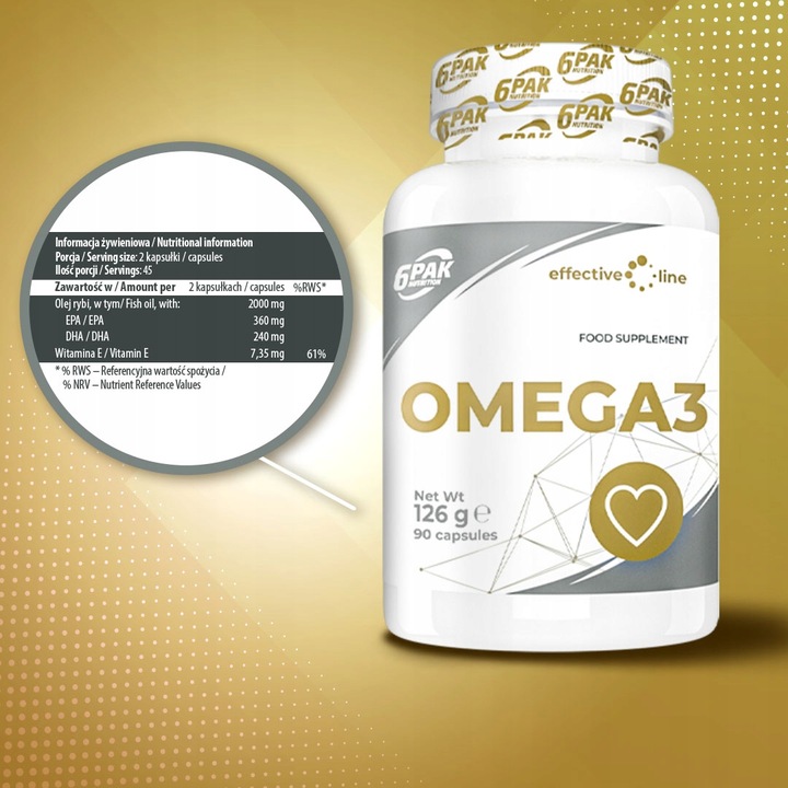 OMEGA 3 FORTE NATURALNY OLEJ Z RYB TRAN + WIT E