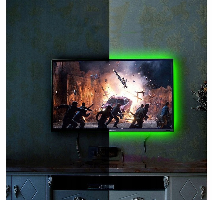 Taśma LED z pilotem zdalnego sterowania zasilana baterią 3m