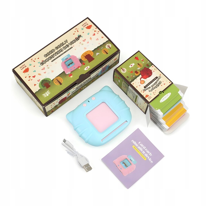 Czytnik Kart Nauka Słów Języka Angielskiego dla Dzieci 112 Kart 224 Słówek