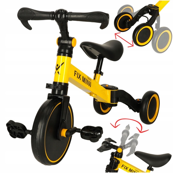 ROWEREK BIEGOWY TRÓJKOŁOWY 3W1 ROWER Z PEDAŁAMI JEŹDZIK DLA DZIECI LEKKI