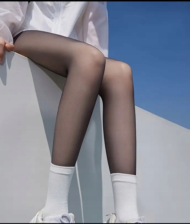 rajstopy czarne naturalny EFEKT WIDOCZNEJ SKÓRY L/XL kryjące rajtuzy NERO