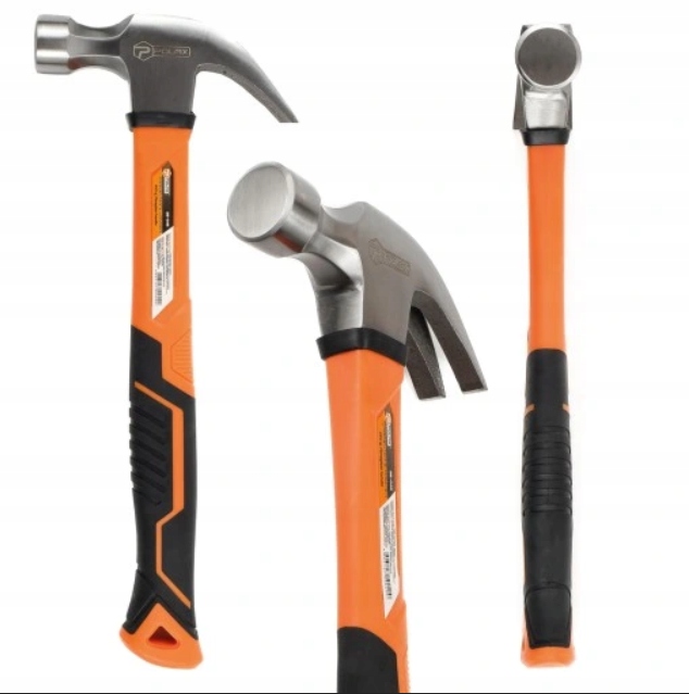 Młotek ciesielski stolarski 450g z łapką do gwoździ i trzonkiem