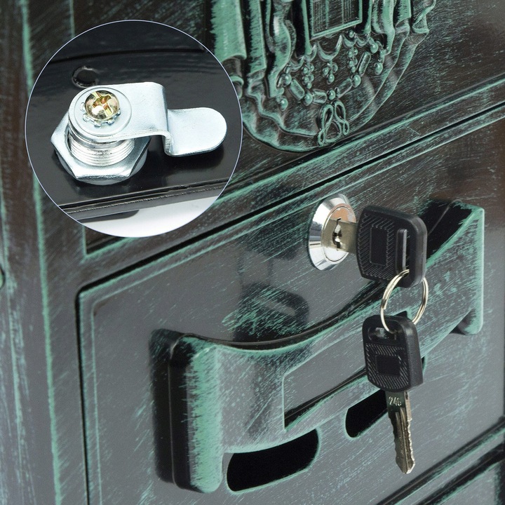 SKRZYNKA NA LISTY POCZTĘ LIST POCZTOWA LISTOWA GAZETY RETRO ANTYCZNA