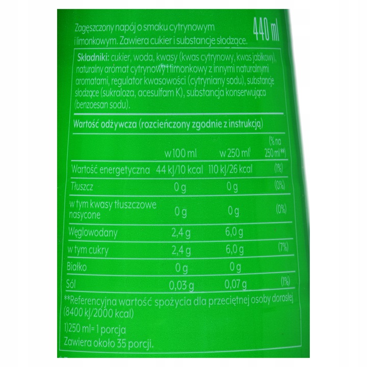 Syrop koncentrat do wody Soda Stream 7up 440 ml