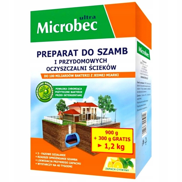 BIO MICROBEC Ultra 10 x MOCNIEJSZY BAKTERIE 1,2 kg