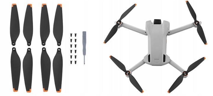 ŚMIGŁA DO DRONA DJI MINI 3 - 8 SZTUK ORANGE 6030F3 KOMPLET ZESTAW