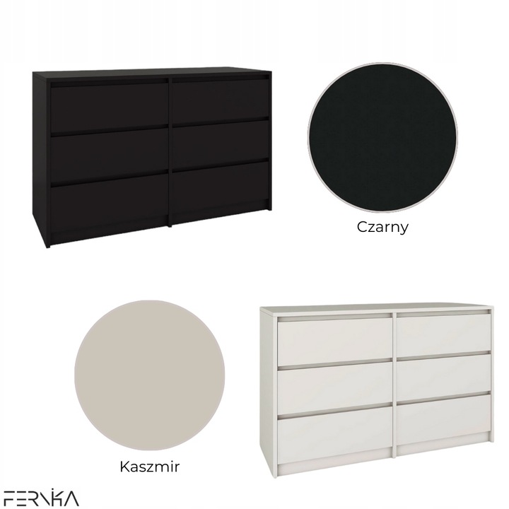 Komoda z 6 Szufladami – Funkcjonalność i Styl w Jednym! | 120x77x43 cm
