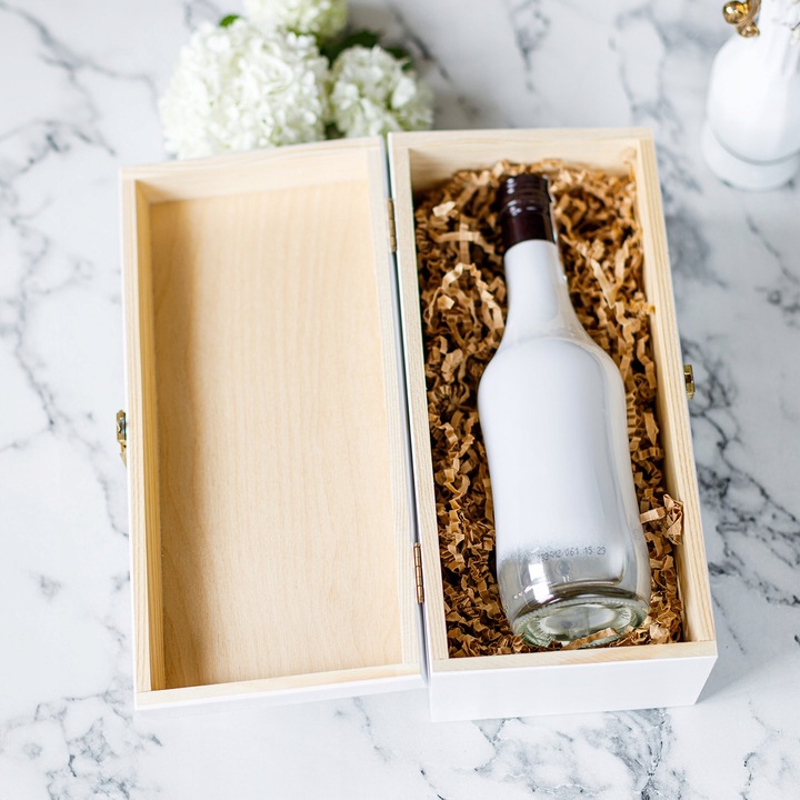 PODZIĘKOWANIE DLA ŚWIADKOWEJ SKRZYNKA NA ALKOHOL PREZENT DLA ŚWIADKOWEJ