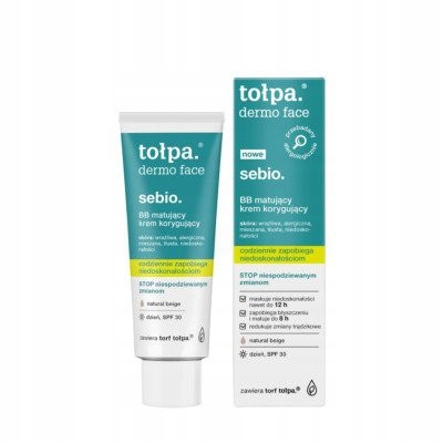 TOŁPA sebio, BB matujący krem korygujący, SPF 30, 40ml