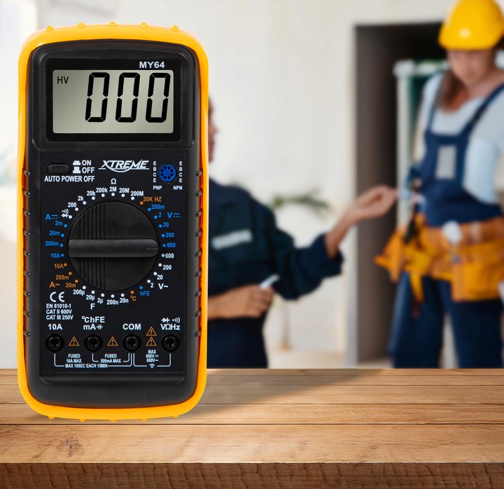 PROFESJONALNY MULTIMETR MIERNIK CYFROWY PRĄDU TEMPERATURY SONDA