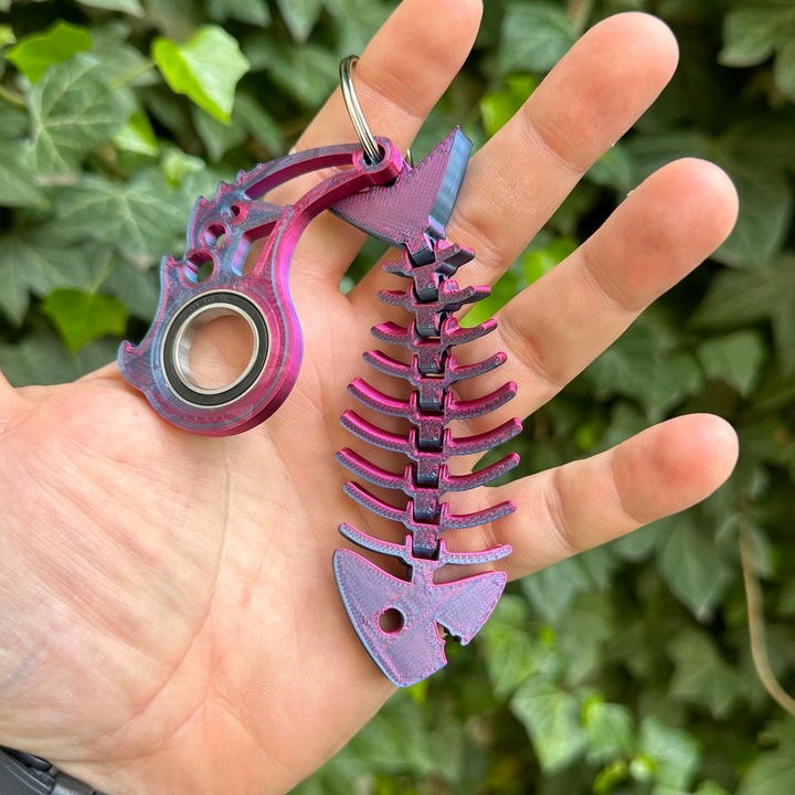 KEYSPINNER Keyrambit Flexi Ryba ZESTAW Brelok BRELOCZEK do kluczy Midnight