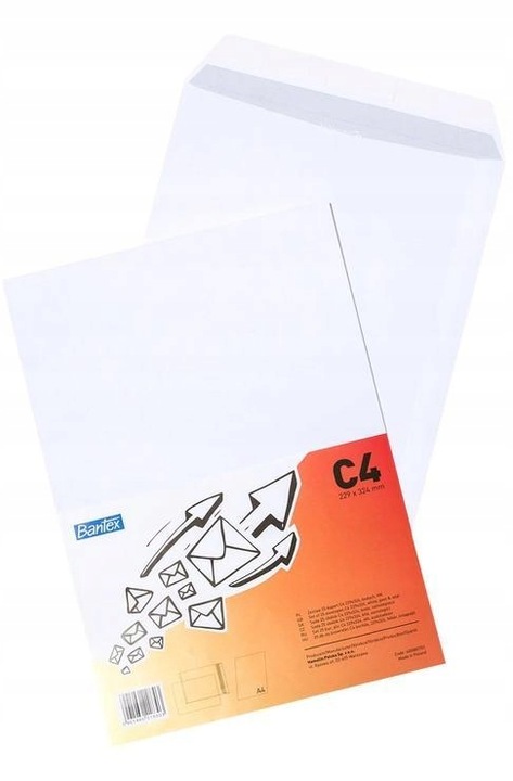 Koperty biurowe białe BANTEX C4 HK do formatu A4 opakowanie 50 SZTUK