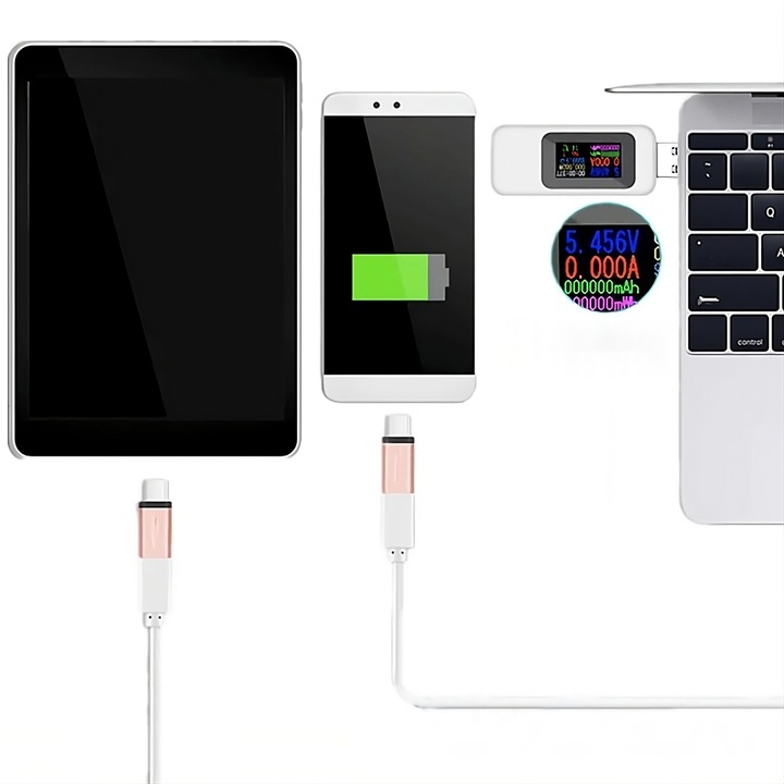 WOLTOMIERZ CYFROWY USB MIERNIK TESTER NAPIĘCIA AMPEROMIERZ WATOMIERZ LCD