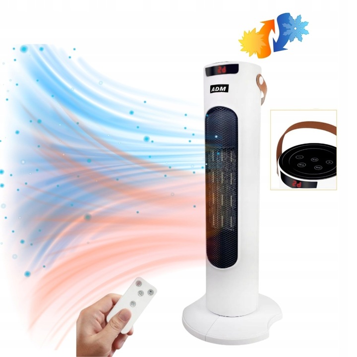 ADM wentylator 2w1 z funkcją ogrzewania i chłodzenia