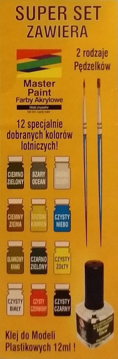 Myśliwiec F-16 Polski JASTRZĄB Model samolotu do sklejania + FARBY, KLEJ