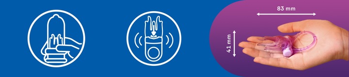 Durex NAKŁADKA WIBRACYJNA NA PENISA Little Devil RING masażer łechtaczki