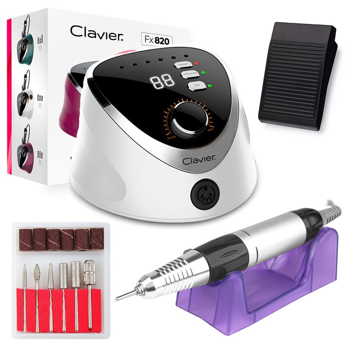 CLAVIER frezarka kosmetyczna do paznokci 65W BIAŁA