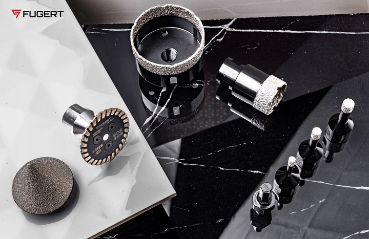 OTWORNICA DIAMENTOWA KORONKA DO GRESU PŁYTEK ZESTAW 6-68MM STOŻEK +