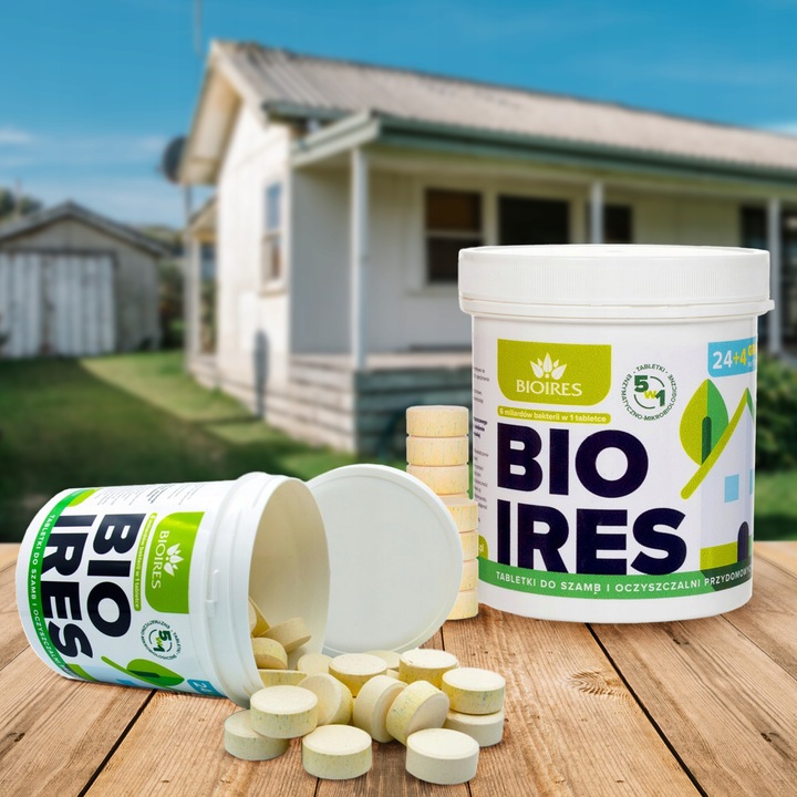 2x Tabletki bio bakterie do szamba oczyszczalni Bioires Tabs zapas na