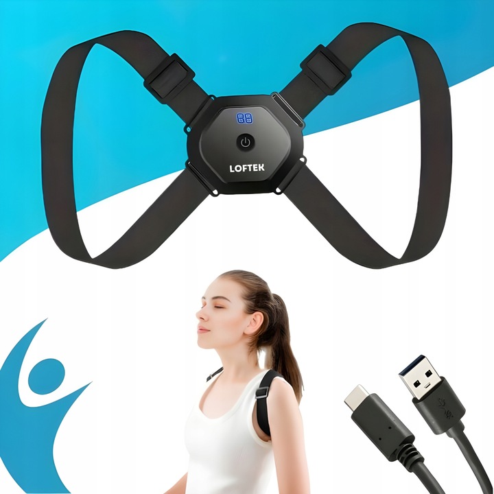 Korektor Postawy Inteligentny Pajączek USB na Plecy dla Dzieci i