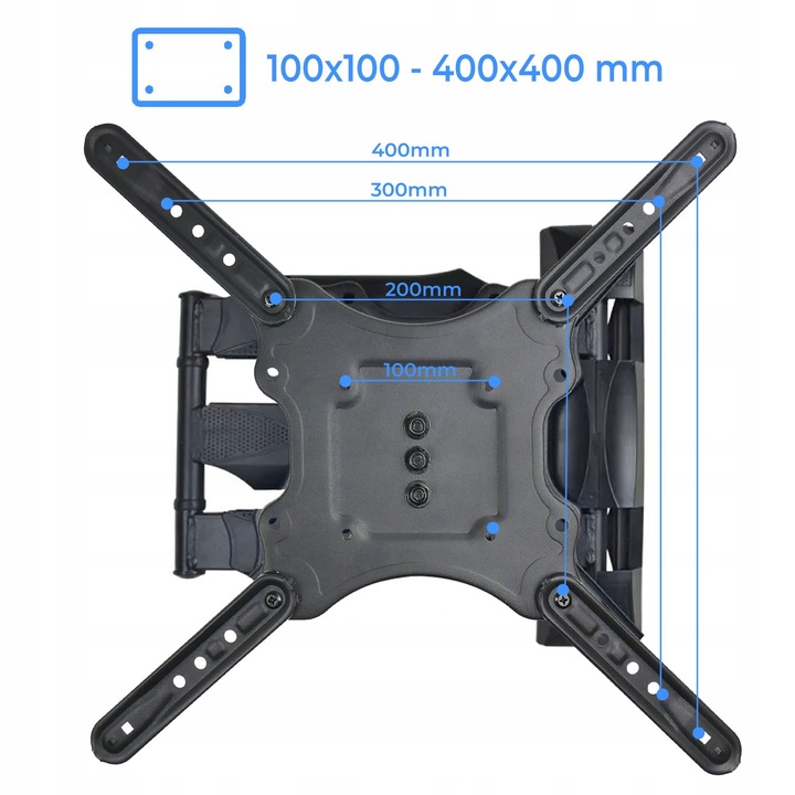 Mocny Obrotowy Wieszak Uchwyt Telewizora TV Monitora 32-60" PIVOT VESA