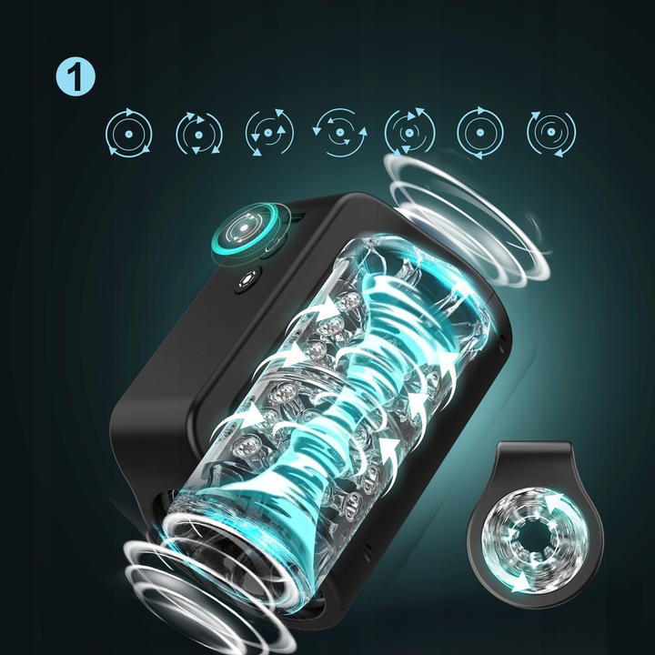 męski automatyczny masturbator posuwisty 7 funkcjami obracania i wkładania