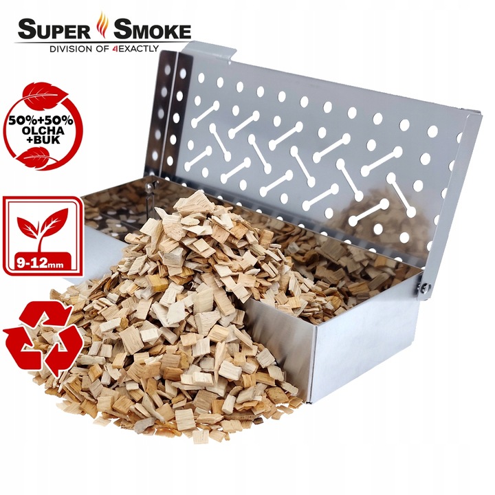 Zrębki Wędzarnicze Super Smoke OLCHA+BUK KL-10 (9-12mm) Large 10