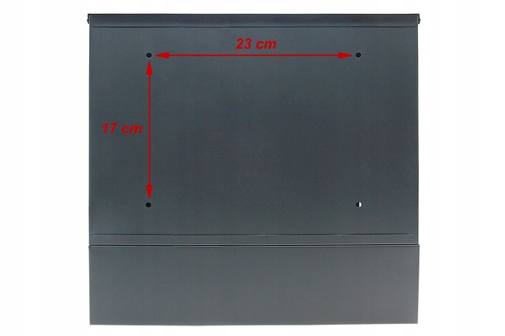 Skrzynka na listy wrzutnia z NUMEREM DOMU ADRESEM DRUK UV ANTRACYT