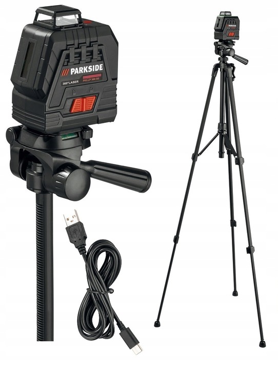 Najnowszy Laser krzyżowy Parkside Performance PKLLP 360 B3 zielony +