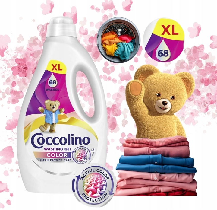 Coccolino XL Żel Do Prania Kolorowych Tkanin 2,72L (68 prań)