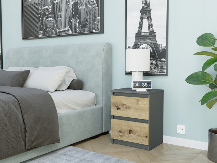 Szafka nocna komoda stolik 40cm R-2 ANTRACYT MIX ARTISAN