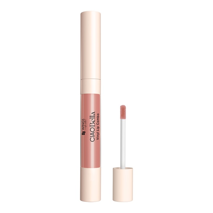 AA Wings Of Color Ciao Bella Vinyl Lip Combo 01 Almond Pink Mix