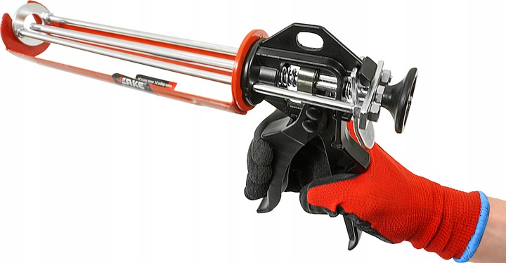 WZMACNIANY WYCISKACZ PISTOLET MAS SILIKONU AKRYLU KLEJU SMARU